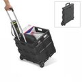 Safco Folding Caddy- 50 lb Cap- 16-.50in.x3-.50in.-14-.50in.x39in.- Black SAF4054BL